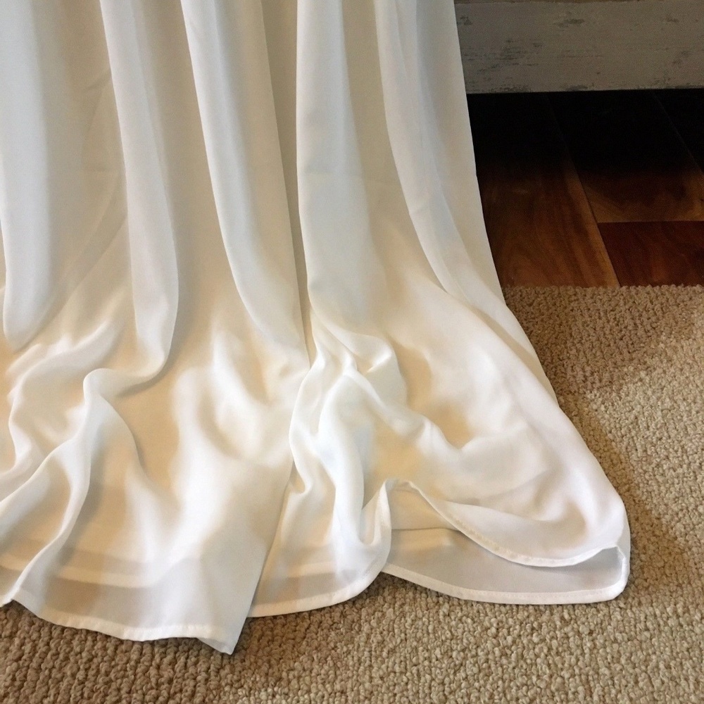 New White Strappy Layering Tunic Tank Top Extender - Picture 4 of 5